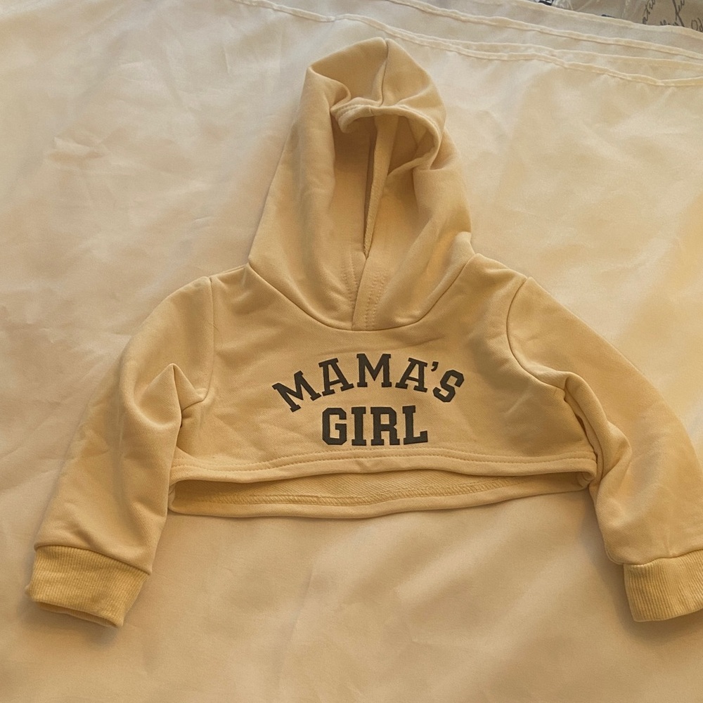SHEIN Soft Yellow 'Mama's Girl' Hoodie